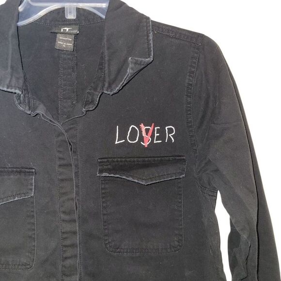 IT  Black Utility Button Up Shirt Size M - Picture 3 of 4